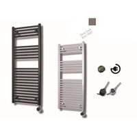 Elektrische Design Radiator Sanicare Plug En Play 111,8 x 45 cm Inox Look Incl Montage Set 596 Watt Sanicare - thumbnail