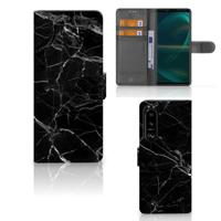 Sony Xperia 5III | Bookcase | Marmer Zwart - Origineel Cadeau Vader