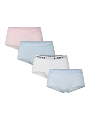 4-Pack Dames shorts - Solid - Katoenen dames onderbroek - Multipack - Voordeelverpakking