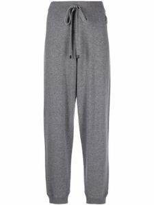 Moncler pantalon de jogging à patch logo - Gris