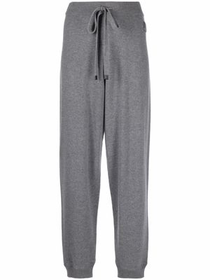 Moncler pantalon de jogging à patch logo - Gris