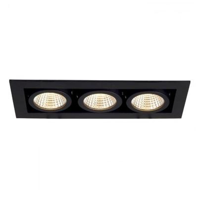 SLV InbouwarmatuurKadux Recessed 3-lichts spot zwart - 115720