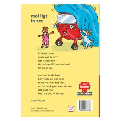 Uitgeverij Kluitman Mol ligt in zee avi start - kinderboek