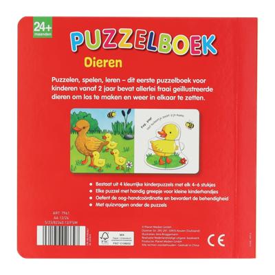 Wins Holland Puzzelboek dieren - 4 puzzels