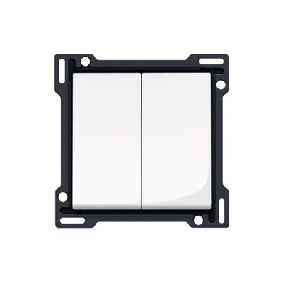 Niko Original bedieningsknop voor dubbele schakelaar bright white