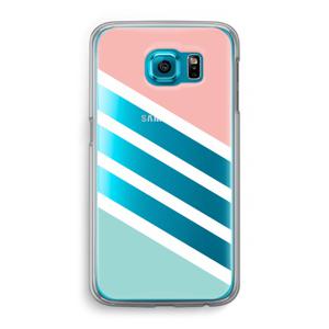 Strepen pastel: Samsung Galaxy S6 Transparant Hoesje