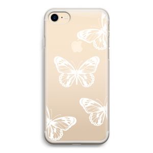 White butterfly: iPhone 7 Transparant Hoesje