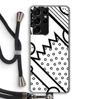 Pop Art #4: Samsung Galaxy S21 Ultra Transparant Hoesje met koord