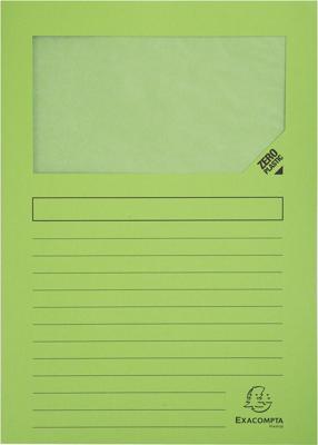 Exacompta L-map met venster Forever, pak van 100 stuks, lichtgroen