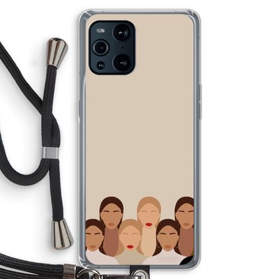 Girls girls girls: Oppo Find X3 Pro Transparant Hoesje met koord