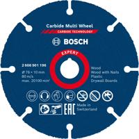 Bosch Accessoires expert carbide multi wheel doorslijpschijf 76 mm, 1 mm, 10 mm - 1 stuk(s) - 2608901196