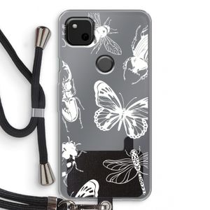 Tiny Bugs: Pixel 4a Transparant Hoesje met koord