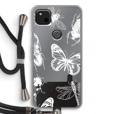 Tiny Bugs: Pixel 4a Transparant Hoesje met koord