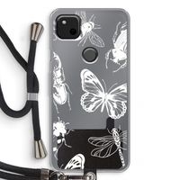 Tiny Bugs: Pixel 4a Transparant Hoesje met koord