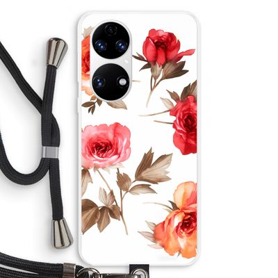 Roosjes: Huawei P50 Transparant Hoesje met koord