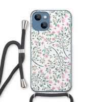 Sierlijke bloemen: iPhone 13 mini Transparant Hoesje met koord
