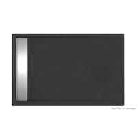 Xenz Easy Tray douchevloer - 110x90x5cm - acryl - zonder gootcover - ebony 6954-29