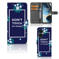 OnePlus Nord CE 3 Lite Portemonnee Hoesje Flowers Blue DTMP - thumbnail