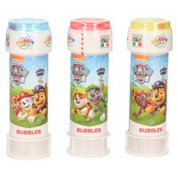 3x Paw Patrol bellenblaas flesjes met bal spelletje in dop 60 ml voor kinderen - thumbnail