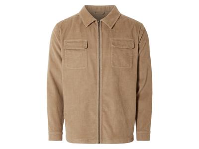 LIVERGY Corduroy heren jas (L, Beige)