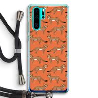 Cheetah: Huawei P30 Pro Transparant Hoesje met koord