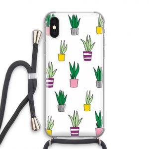 Sanseveria: iPhone XS Transparant Hoesje met koord