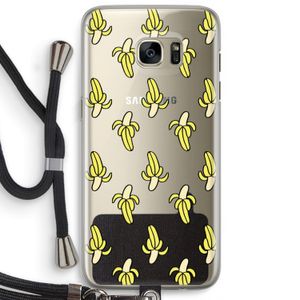 Bananas: Samsung Galaxy S7 Edge Transparant Hoesje met koord
