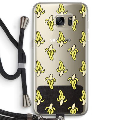 Bananas: Samsung Galaxy S7 Edge Transparant Hoesje met koord