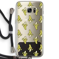 Bananas: Samsung Galaxy S7 Edge Transparant Hoesje met koord