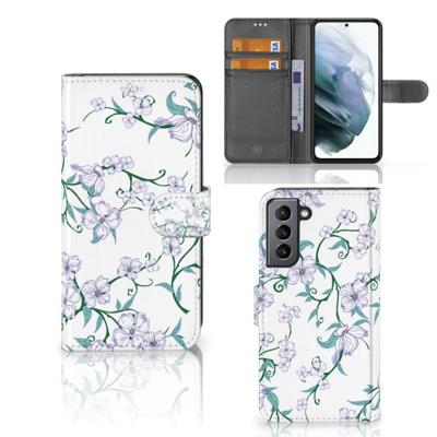 Samsung Galaxy S21 FE Uniek Hoesje Blossom White | Portemonnee hoesje