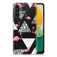 Samsung Galaxy A13 | A04s | TPU Hoesje | Flamingo Triangle