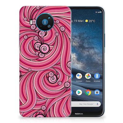 Nokia 8.3 | Hoesje maken | Swirl Pink