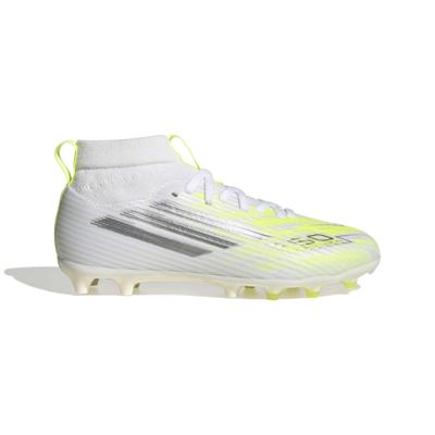 adidas F50 Sparkfusion League Gras / Kunstgras Voetbalschoenen (MG) Kids Wit Grijs Neongeel