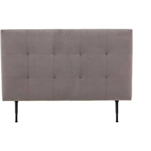 Hoofdbord 160 cm ESTIA - Taupe fluweel - Hoogte verstelbaar van 105 tot 116 cm