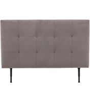 Hoofdbord 160 cm ESTIA - Taupe fluweel - Hoogte verstelbaar van 105 tot 116 cm