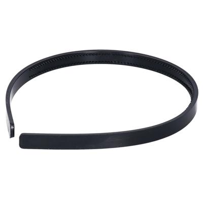 Bellatio Design Haarband - zwart - 1 cm breed - kunststof - meisjes/dames - diadeem - haaraccessoire