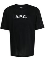 A.P.C. t-shirt en coton à logo imprimé - Noir