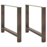 Salontafelpoten 2 st 100x(72-73) cm staal naturel