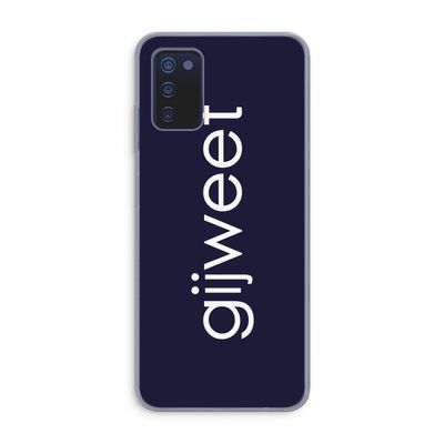 Gijweet: Samsung Galaxy A03s Transparant Hoesje
