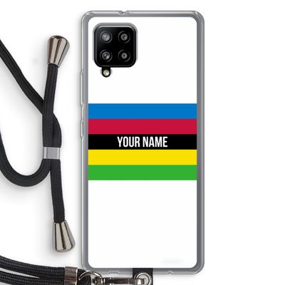 WK Wielrennen: Samsung Galaxy A42 5G Transparant Hoesje met koord