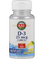 Kal Vitamine D3 25mcg tabletten - thumbnail