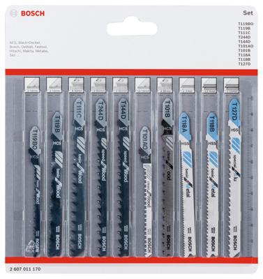 Bosch Accessoires 10-delige decoupeerzaagbladenset Wood and Metal - 2607011170