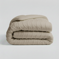 1+1 Gratis Wasbaar Easy Dekbed Zonder Overtrek - Zonder Overtrek - Japandi Waves - Taupe - Dekbed-Discounter.nl