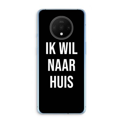 Ik wil naar huis - Zwart: OnePlus 7T Transparant Hoesje