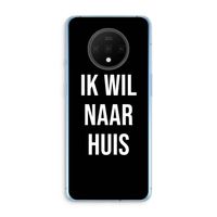 Ik wil naar huis - Zwart: OnePlus 7T Transparant Hoesje