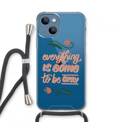 Optimistic flower girl: iPhone 13 mini Transparant Hoesje met koord