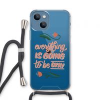 Optimistic flower girl: iPhone 13 mini Transparant Hoesje met koord
