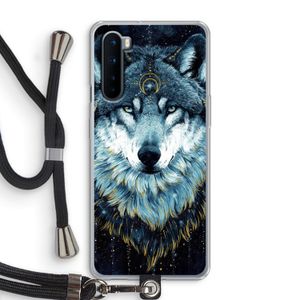 Darkness Wolf: OnePlus Nord Transparant Hoesje met koord