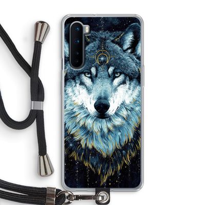 Darkness Wolf: OnePlus Nord Transparant Hoesje met koord