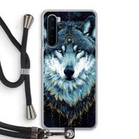 Darkness Wolf: OnePlus Nord Transparant Hoesje met koord